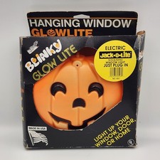 Vintage 1995 Blinky Glow Lite Halloween Jack O Lantern Pumpkin Blow Mold in BOX picture