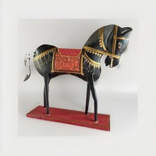 Foreside Horse Metal 20” Statue Indian Rajasthani Folk Art Decor picture