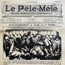 Journal LE PÊLE-MÊLE 15/01/1899 # Weekly Humorous Journal # Robida picture