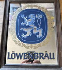 Lowenbrau Beer Sign w/ Gold Foil and Frame - Vintage Wall Piece for Bars or Room picture