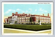 Hibbing MN-Minnesota, High School, Antique, Vintage Souvenir Postcard picture