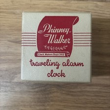 Vintage Phinney Walker Traveling Alarm Clock, Box And Warranty Inc. Not Working picture