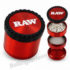 RAW LIFE 4-Piece Modular Rebuildable Herb Grinder 2.5 Inch - RED picture