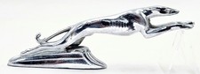 Vintage 1935 1936 Ford V8 Greyhound Hood Ornament Mascot Base Chrome OEM Running picture