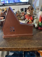 Christmas Nativity Brown Stable Manger Set w/ Mary Joseph Jesus Animals picture