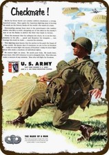 1951 U.S. ARMY AIRBORNE PARATROOPER Vintage-Look DECORATIVE REPLICA METAL SIGN picture