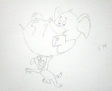 1964 HUCKLEBERRY HOUND HANNA-BARBERA ORIGINAL PRODUCTION cel DRAWING elephant picture