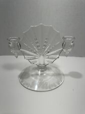 Art Deco 1930’s New Martinsville Radiance Light Candle Holder Floral Etched picture