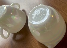 1960 MCM Federal Glass Moonglow Creamer Sugar Set with lid picture