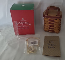 Longaberger 2008 Little Shopper Tree Trimming Mini Miniature Basket Set MINT picture