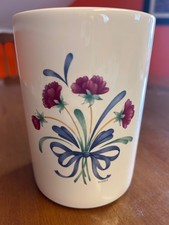 Lenox Poppies on Blue Vase/Utensil Holder Never Used No Box picture