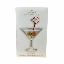 2009 Hallmark Olive You Ornament - Martini Glass picture