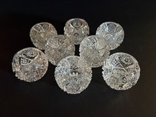Antique 1890s George Duncan's Sons EAPG #30 & #40 Open Salt Dip Cellars~Set of 8 picture