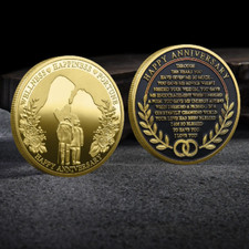 Happy Anniversary Challenge Coin Love Marriage Collectable Commemorative B 1-pc picture