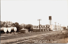 Leich Electric Company Genoa Illinois Factory Railroad RPPC Postcard picture
