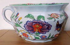 ANTIQUE MASONS ART DECO PATENT IRONSTONE CHAMBER POT CIRCA 1920'S-30'S VGC picture