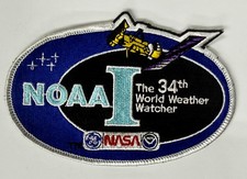 Vintage 1993 NASA NOAA-I GE The 34th World Weather Watcher Patch Mint 5