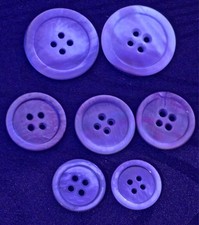 7 Antique Natural Smoked Pearl Shell Buttons Varied Sizes 4 Hole Curated Lot picture