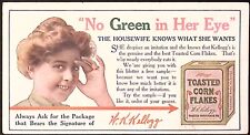 1920s W.K. Kellogg Kellogg's Toasted Corn Flakes Housewife Wants Ink Blotter picture