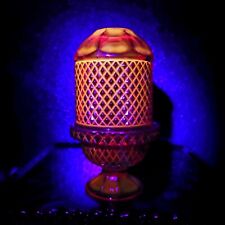 Viking Glass Fairy Light Lamp Ruby Red Amberina Diamond Point Vintage Cadmium picture