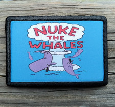 Nuke The Whales Morale Patch Hook and Loop Army Custom Tactical Funny 2A Gear picture