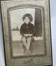 Vintage Kiddieland Studio Boston Child Portrait Photo Original Folder 1940s 50s picture