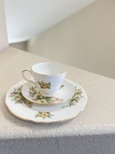 Duchess Bone China England Dogwood Trio Tea Cup Saucer  & Tea Plate Vintage picture