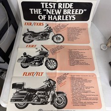 Vintage 1983 Harley Davidson Test Ride The New Breed Of Harley‘S Poster 36”x24” picture