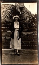 1923 RPPC Ella in Havana Cuba Prohibition Era Flapper Fashion Photo Postcard picture
