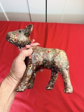 Vtg Joan Baker Designs Porcelain Patchworks Floral Cow Figurine 8.5