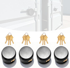 4-Pack Puck Locks Keyed Alike, Heavy Duty Hidden Shackle Padlocks picture