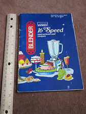 Montgomery Ward Blender Instruction Booklet Cookbook Model VOR-45840 Vintage picture