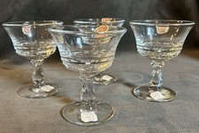 Set Of 4 NWT Fostoria Century Clear Liquor Cocktail Glass Glasses Stickers & Tag picture