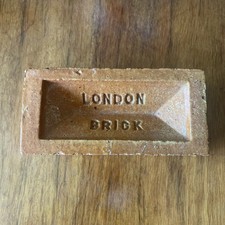 Burnt Orange London Brick Advertising Figural Paperweight picture