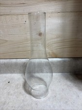 Vintage Clear Glass Oil Kerosene Lamp Chimney Globe  10“x 3 1/2” x 2 1/2” Fitte picture
