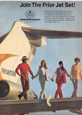 Frontier Airlines Prior Jet Set Fashions Group Fare Vintage Magazine Print Ad picture