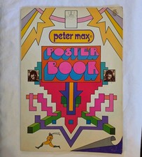 PETER MAX  Poster Book  1970 Vintage 2nd Printing Signed picture