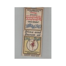 Matchbook Cover 1930s Diamond Quality Dine Dance Chez Pierre Chicago IL No Strik picture