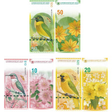 Eastern Caribbean Set of $10 20 50 Paper Note throated Carib Hummingbird UNC picture