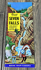 Vintage Visit Seven Falls And South Cheyenne Canon Colorado Springs CO Pamphlet  picture
