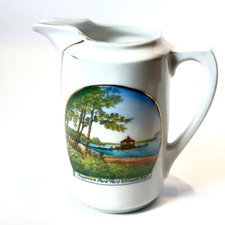CHIPPAWA PARK - FT WILLIAM ONTARIO CANADA Souvenir ANTIQUE CHINA TRINKET CREAMER picture