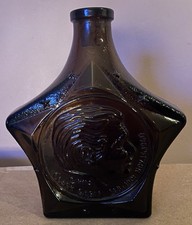 Wheaton Commemoratives Star Brown Glass Decanter Clark Gable Collector's Bottle picture