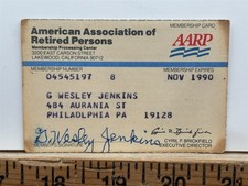 1990 AARP Membership Card Philadelphia PA Vintage picture