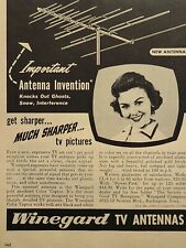 Vintage Print Ad 1958 Winegard TV Antennas Important New Invention Burlington IA picture