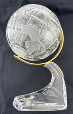 Vintage Beyer Crystal Glass Hanging World Globe Map Made In Bavaria Germany picture