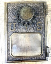 Antique Yale US Post Office Box Door RARE Push Button #1 Size AS IS READ picture