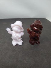 Pair Of Vintage Boyd Art Glass Freddie Hobo Clown Light Pink & Red Amber picture