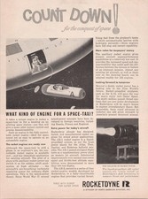 Rocketdyne Vintage 1950s Space Age Rocket Engine Magazine Ad picture