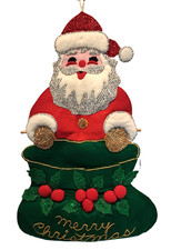 Vintage Bucilla Completed Handmade Santa's Mail Wall Hanging Felt Sequins Beads picture