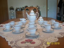 Winterling Bavaria Kirchenlamitz Porcelain China 25 Piece Tea Set Scroll Gold  picture